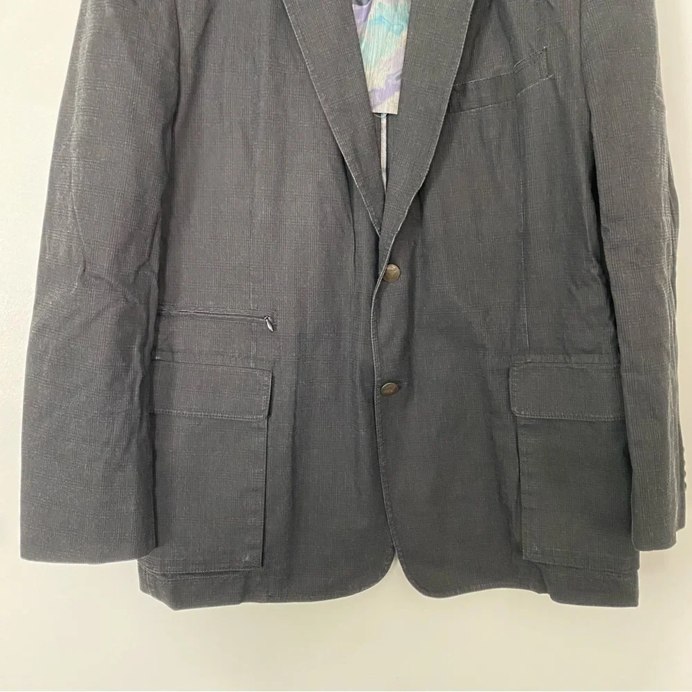 Kroon Gray 2 Button Sport Coat Blazer Jacket Mens Size 45R